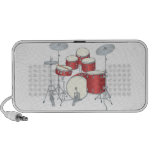 ensemble de tambour rouge haut-parleurs iPod