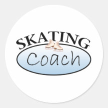 Entraîneur de patinage artistique adhésifs ronds