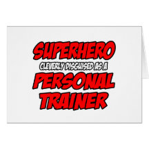 Entraîneur personnel de super héros… carte de vœux