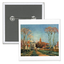 Entrée de Camille Pissarro au village 1872 de Vois Badge Avec Épingle