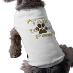 Entretien à la patte tee-shirt pour chien