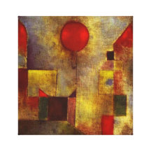 Enveloppe rouge de toile de ballon de Paul Klee Toiles Tendues Sur Châssis
