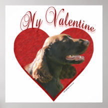 Épagneul de champ mon affiche de Valentine