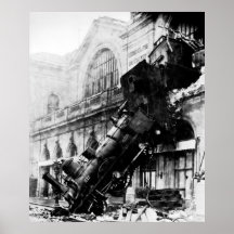 Épave de train chez Montparnasse, le 22 octobre 18 Poster