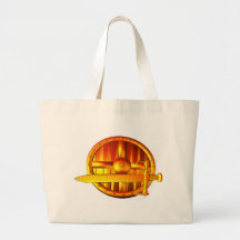 Épée et bouclier d'or sacs fourre-tout