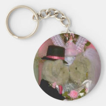 Épouser des ours sous un coeur porte-clef