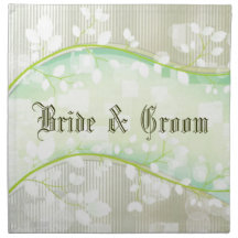 Épouser floral blanc serviette