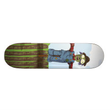 Épouvantail de zombi skateboards personnalisés