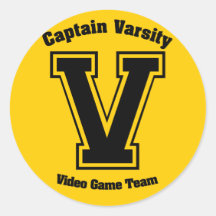 Équipe de jeu vidéo de capitaine Varsity Adhésif