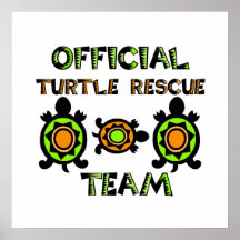 Équipe de secours officielle 1 de tortue posters