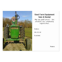 Équipement utilisé drôle/mignon de ferme carte de visite