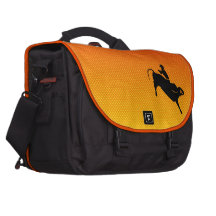 Équitation jaune-orange de Taureau Sacoche Pour Ordinateur Portable
