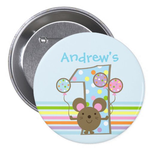 Ęr bouton d'anniversaire de ballon de bleu fait su badges