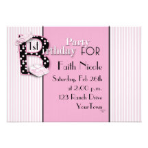 ęr Invitation d'anniversaire de bébé