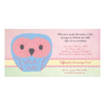 Ęr invitation de fête d'anniversaire de hibou chic modèle pour photocarte