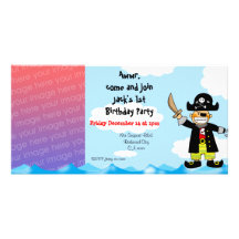 ?ères invitations de partie de garçon d'anniversai photocarte customisée