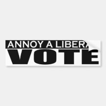 Erger Liberaal - stem over de Sticker van de Bumpe Bumpersticker