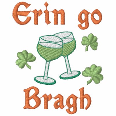 Erin gaat Bragh Geborduurd Shirt Lange Mouw