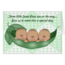 Erwt van het Baby shower van drietallen de Groene  Kaart