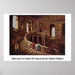 Escalier dans le château de Caprarola par Hubert R Poster