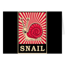Escargot d'art de bruit cartes de vœux