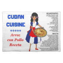 Escroquerie Pollo cubaine de recette Placemat - d' Set De Table