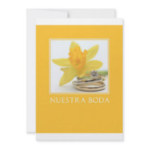 Espagnol jaune de faire-part de mariage