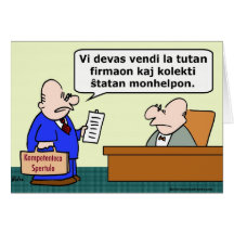 espéranto d'assistance sociale d'affaires de vente cartes