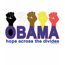ESPOIR D'OBAMA À TRAVERS LES CLIVAGES T-SHIRT