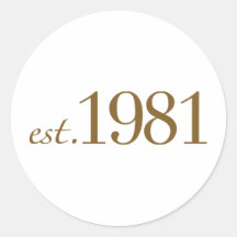 Est 1981 (année de naissance) autocollants