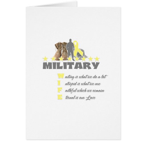 Est ce ce que l'épouse militaire représente cartes de vœux