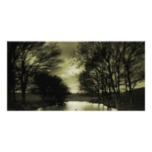 Étang noir et blanc photocartes personnalisées