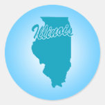 État l'Illinois Adhésif
