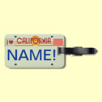 Étiquette de bagage de plat de la Californie étiquettes à bagages