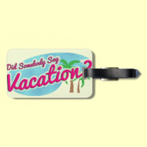 Étiquette de bagage de vacances étiquettes à bagages