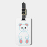 Étiquette de bagage d'ours blanc