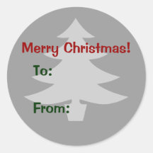 Étiquette de cadeau de Joyeux Noël Adhésifs Ronds