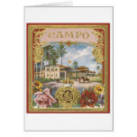 Étiquette de cigare de Campo Carte De Vœux