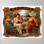 Étiquette de cigare de Radiana Poster