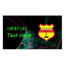 étiquette de gamer de club de gamers cartes de visite personnelles