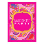 Étiquette florale de bagage d'invitation de partie