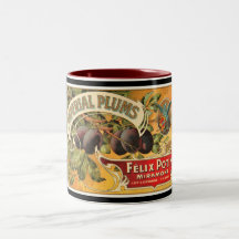 Étiquette impérial de prunes de KRW Tasse