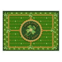Étiquette irlandaise de cadeau de chance carte de visite