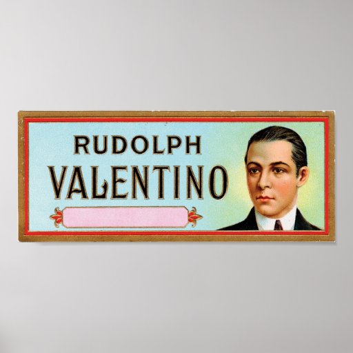 Étiquette personnalisable de cigare de Rudolph Val Poster