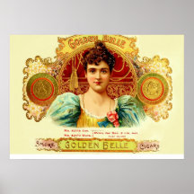 Étiquette vintage de boîte à cigares affiches