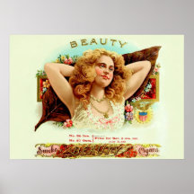 Étiquette vintage de boîte à cigares affiches