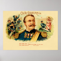 Étiquette vintage de boîte à cigares posters