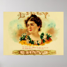 Étiquette vintage de boîte à cigares posters