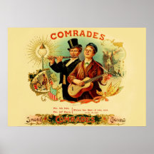 Étiquette vintage de boîte à cigares posters