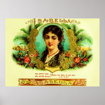 Étiquette vintage de boîte à cigares posters